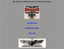 Tablet Screenshot of dieritterkreuztraeger.de